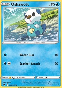 Oshawott Pokemon card from Vivid Voltage