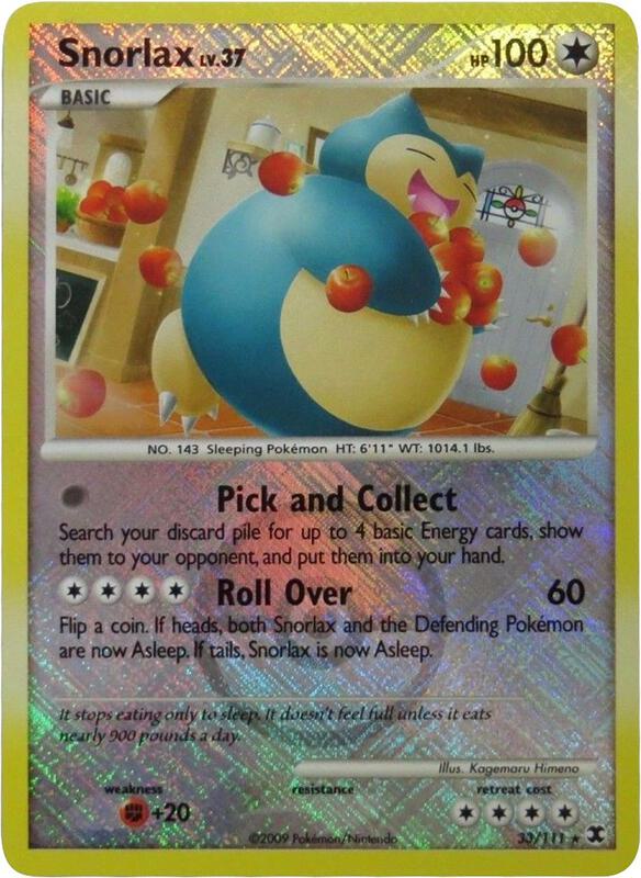 Snorlax Pokemon card from League & Championship Cards