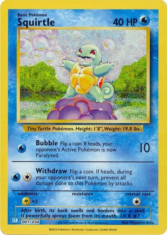 Squirtle Pokemon card from Trading Card Game Classic