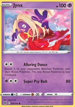Jynx Pokemon card from Lost Origin