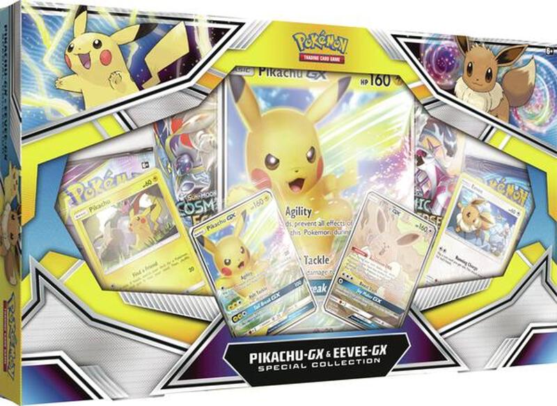 Pikachu GX & Eevee GX Special Collection Pokemon card from SM - Cosmic Eclipse