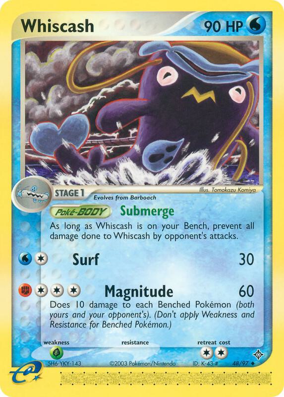 Whiscash Pokemon card from Dragon