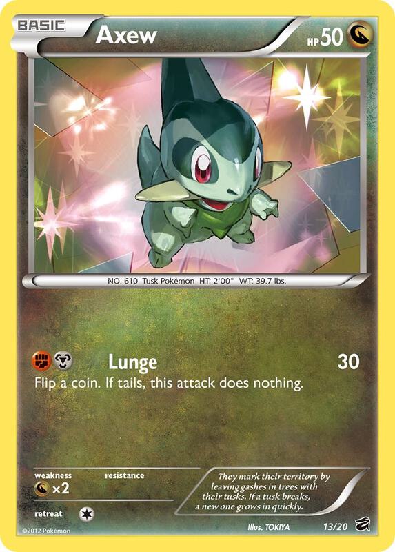 Axew (13) Pokemon card from Dragon Vault