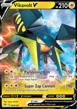 Vikavolt V Pokemon card from Darkness Ablaze