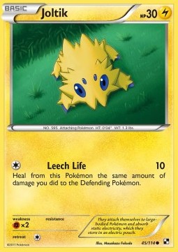 Joltik Pokemon card from Black White