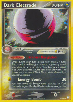 Dark Electrode Pokemon card from EX Team Rocket Returns