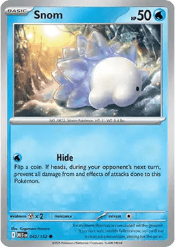 Snom (Holo) Pokemon card from Mega Evolution