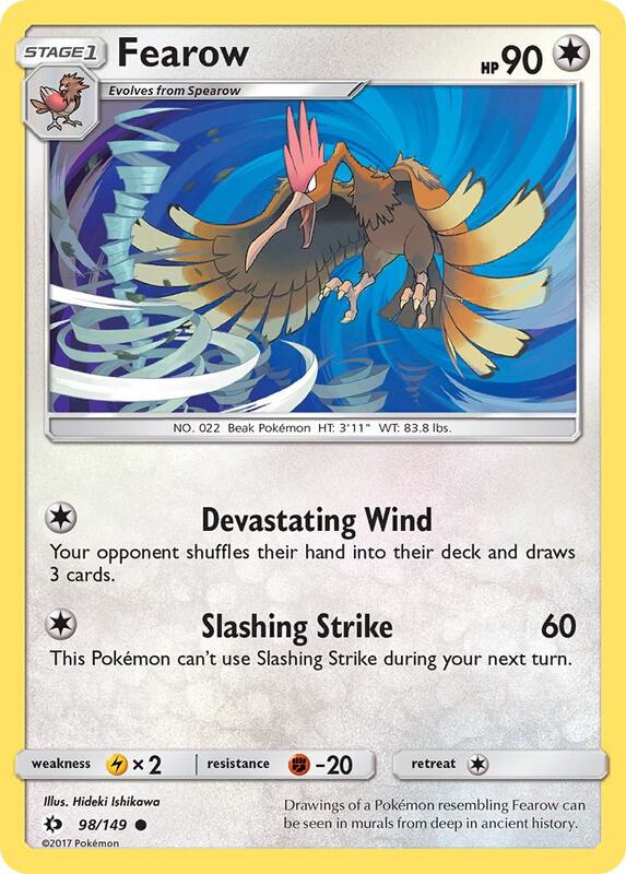 Fearow Pokemon card from SM Base Set