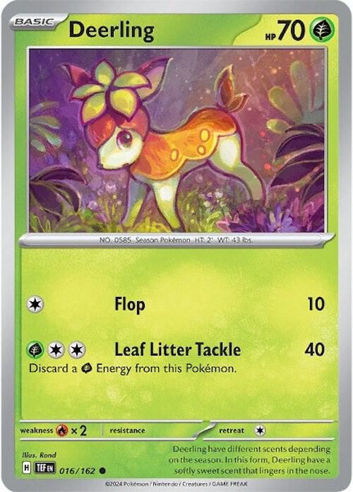 Deerling Pokemon card from SV05: Temporal Forces