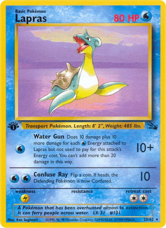 Lapras (25) Pokemon card from Fossil