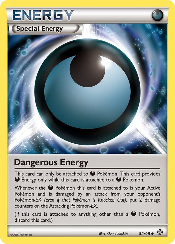 Dangerous Energy Pokemon card from XY - Ancient Origins