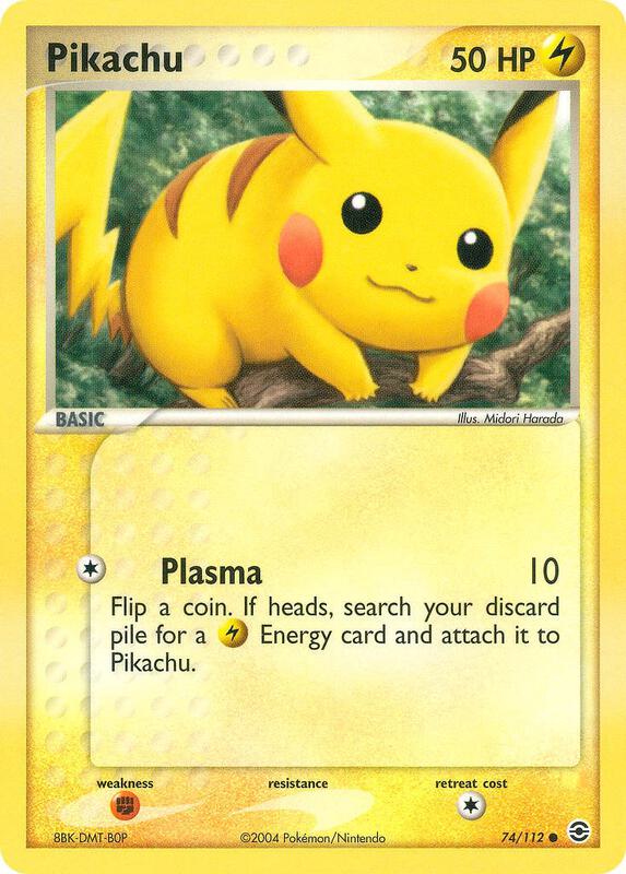Pikachu Pokemon card from FireRed & LeafGreen