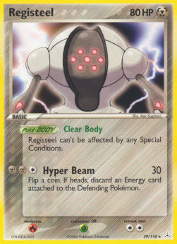 Registeel Pokemon card from EX Holon Phantoms