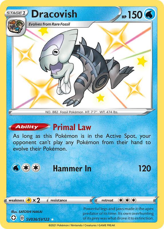 Dracovish Pokemon card from Shining Fates: Shiny Vault
