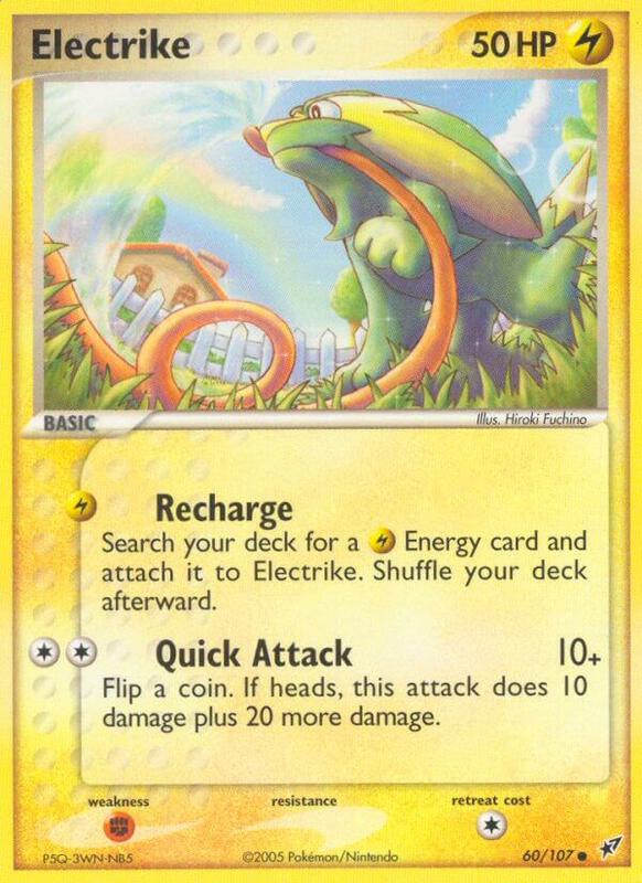Electrike Pokemon card from Deoxys