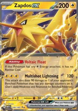 Zapdos ex Pokemon card from 151