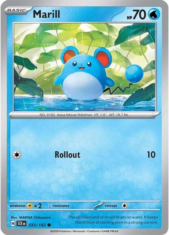 Marill Pokemon card from SV07: Stellar
