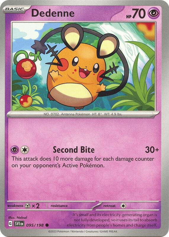 Dedenne Pokemon card from SV01: Scarlet & Violet Base Set