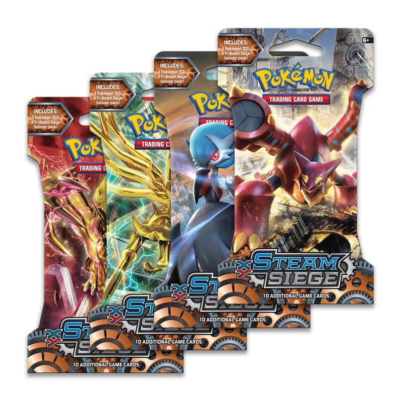 Steam Siege Sleeved Booster Pack Art Bundle [Set of 4] Pokemon card from XY - Steam Siege