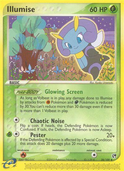 Illumise Pokemon card from Sandstorm