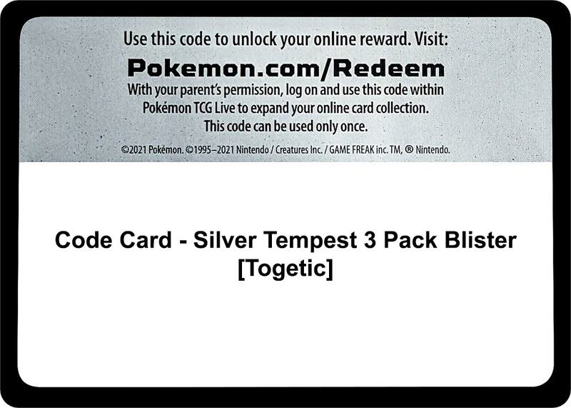 Code Card - Silver Tempest 3 Pack Blister [Togetic] Pokemon card from SWSH12: Silver