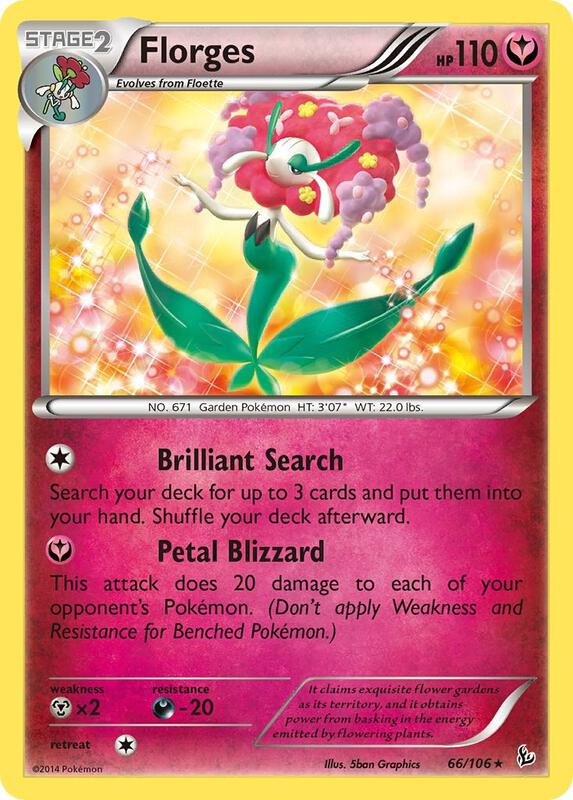 Florges Pokemon card from XY - Flashfire
