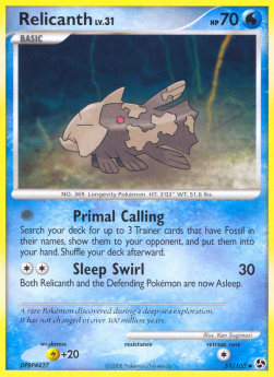 Relicanth Lv.31 Pokemon card from Great Encounters