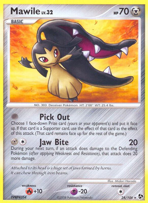 Mawile Pokemon card from Great Encounters