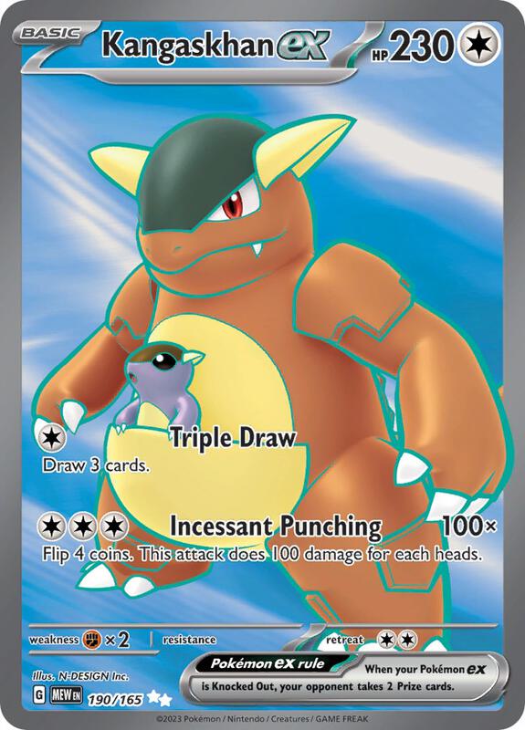 Kangaskhan ex Pokemon card from SV: Scarlet & Violet 151