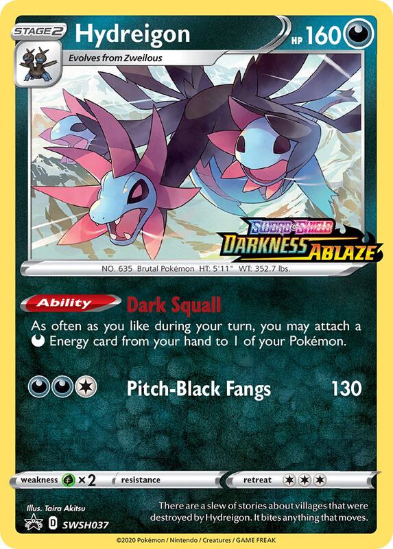 Hydreigon - SWSH037 (Prerelease) Pokemon card from SWSH: Sword & Shield Promo Cards