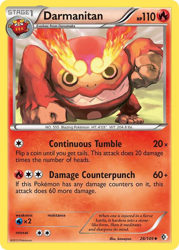 Darmanitan Pokemon card from Boundaries Crossed
