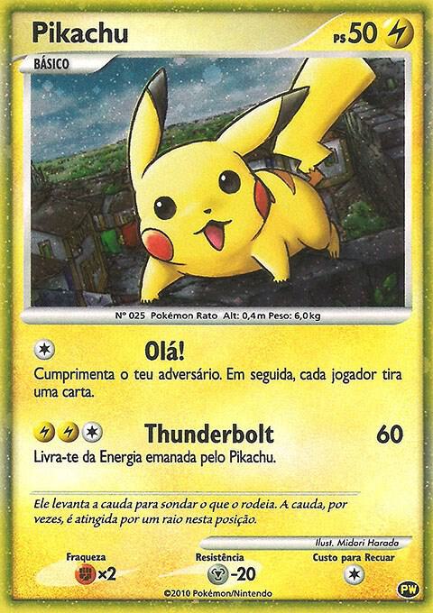 Pikachu (Portuguese) Pokemon card from Pikachu World Collection Promos
