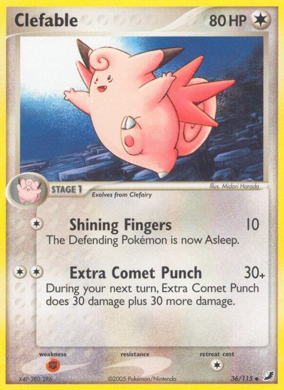 Clefable Pokemon card from Unseen Forces
