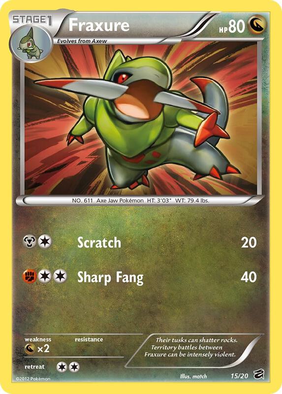 Fraxure (15) Pokemon card from Dragon Vault