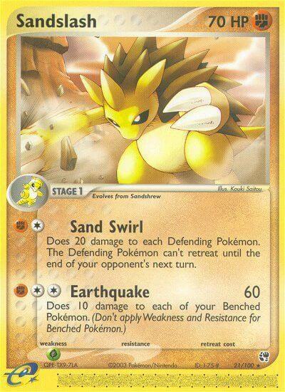 Sandslash Pokemon card from Sandstorm