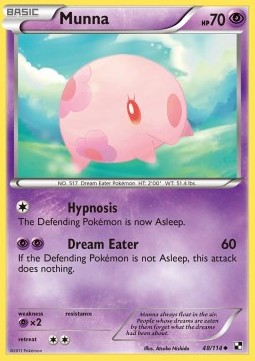 Munna Pokemon card from Black White