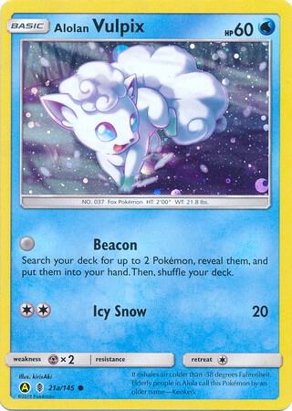 Alolan Vulpix - 21a/145 Pokemon card from Alternate Art Promos