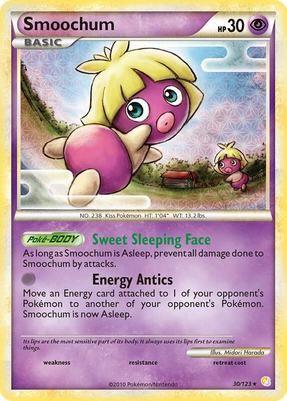 Smoochum Pokemon card from HeartGold SoulSilver