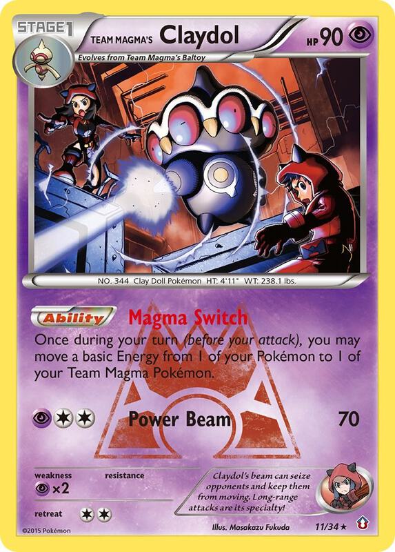 Team Magma's Claydol Pokemon card from Double Crisis