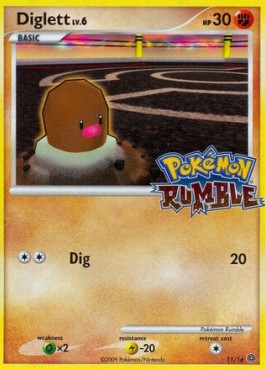 Diglett Lv.6 Pokemon card from Pokemon Rumble