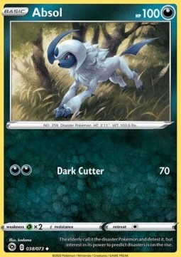 Absol Pokemon card from Champion's Path