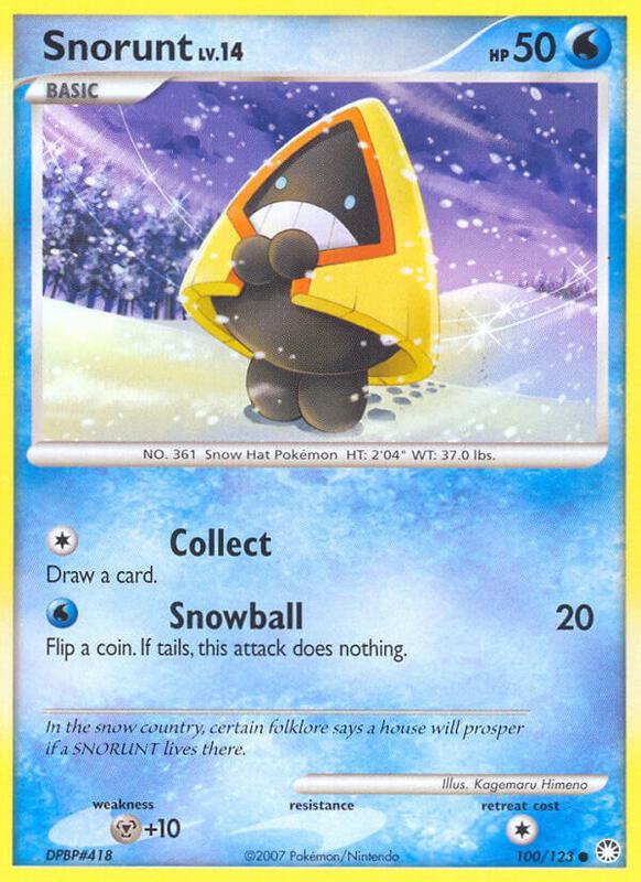 Snorunt Pokemon card from Mysterious Treasures