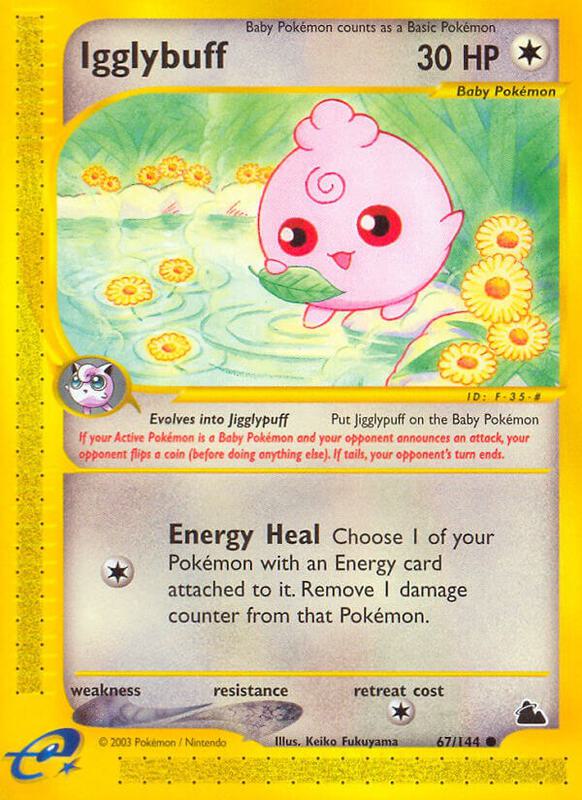 Igglybuff Pokemon card from Skyridge