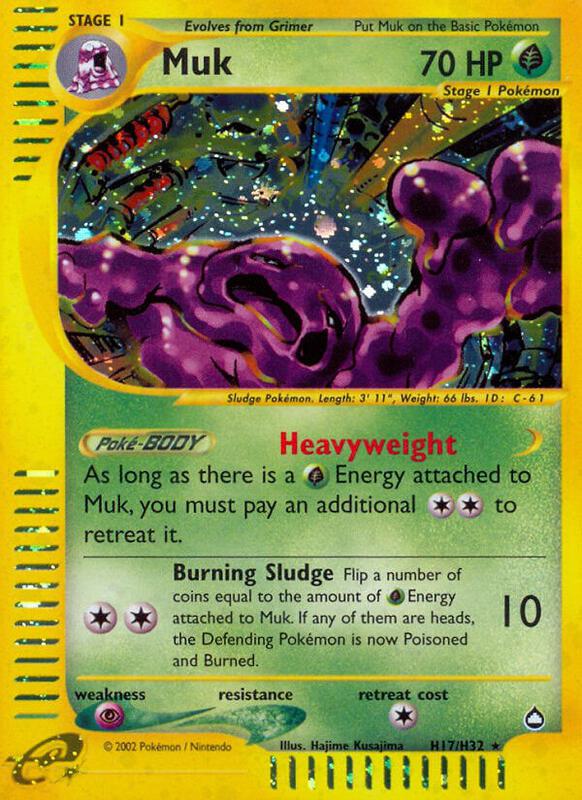 Muk (H17) Pokemon card from Aquapolis