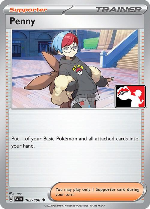 Penny Pokemon card from Prize Pack Series Cards