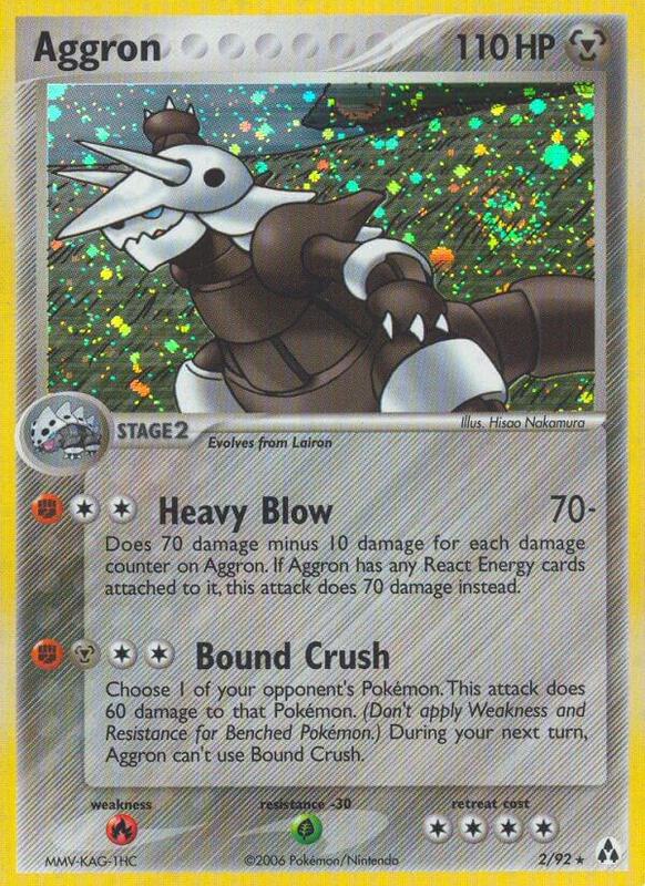 Aggron Pokemon card from Legend Maker