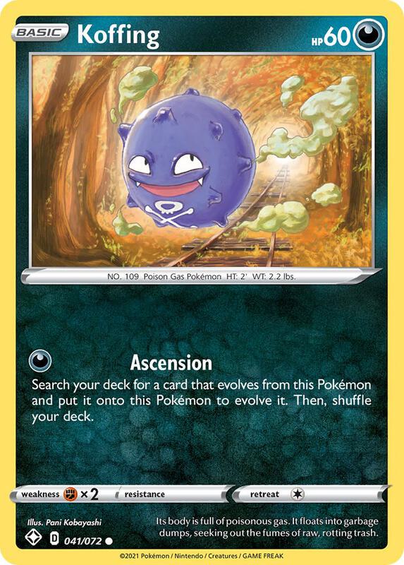 Koffing Pokemon card from Shining Fates