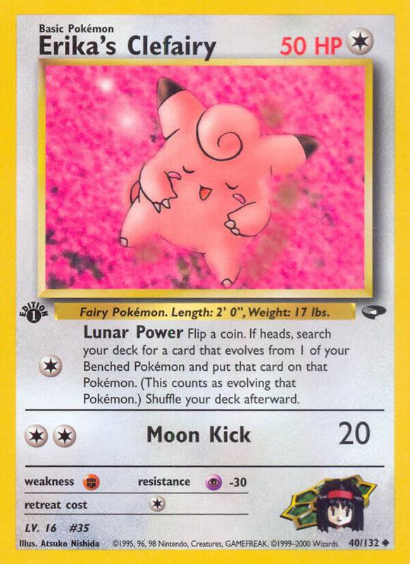 Erika's Clefairy Pokemon card from Gym Challenge