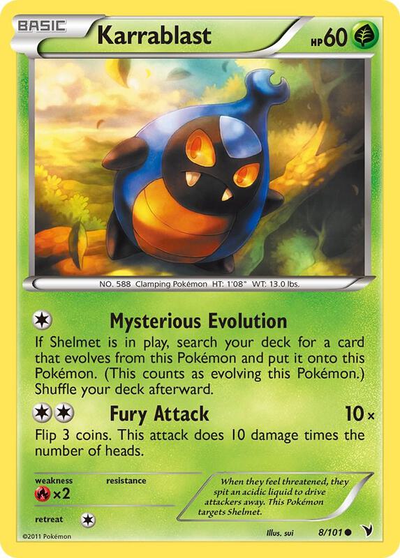Karrablast Pokemon card from Noble Victories