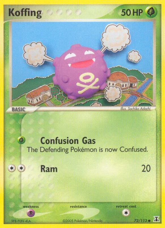 Koffing Pokemon card from Delta Species